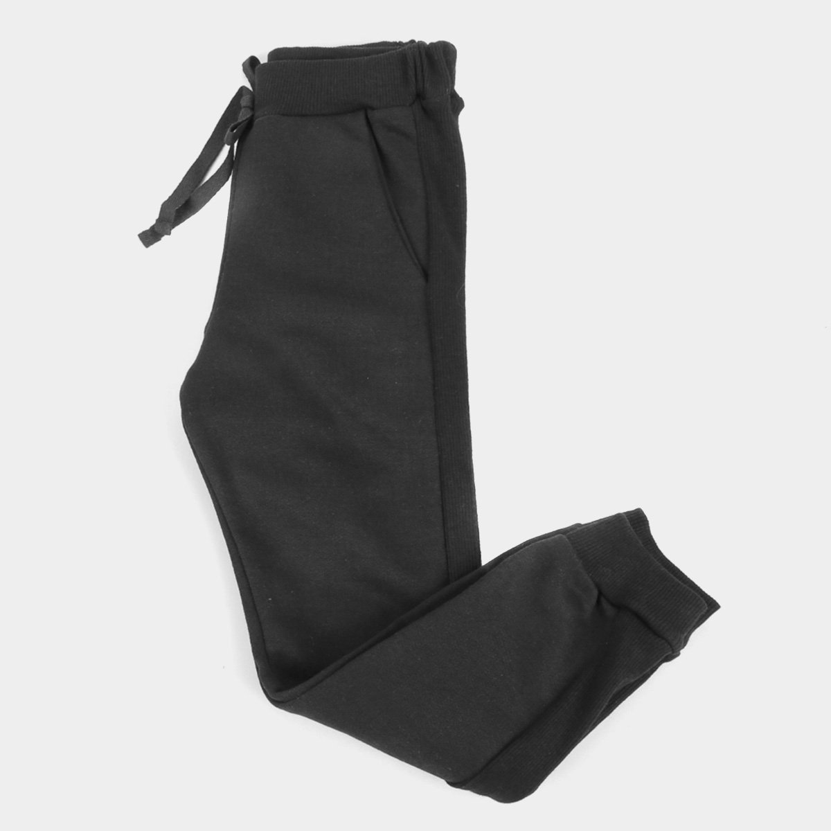 Calça Moletom Jogger Infantil Costão Confort Feminina - Preto Menor preço em Calça Moletom Jogger Infantil Costão Confort Feminina - Preto