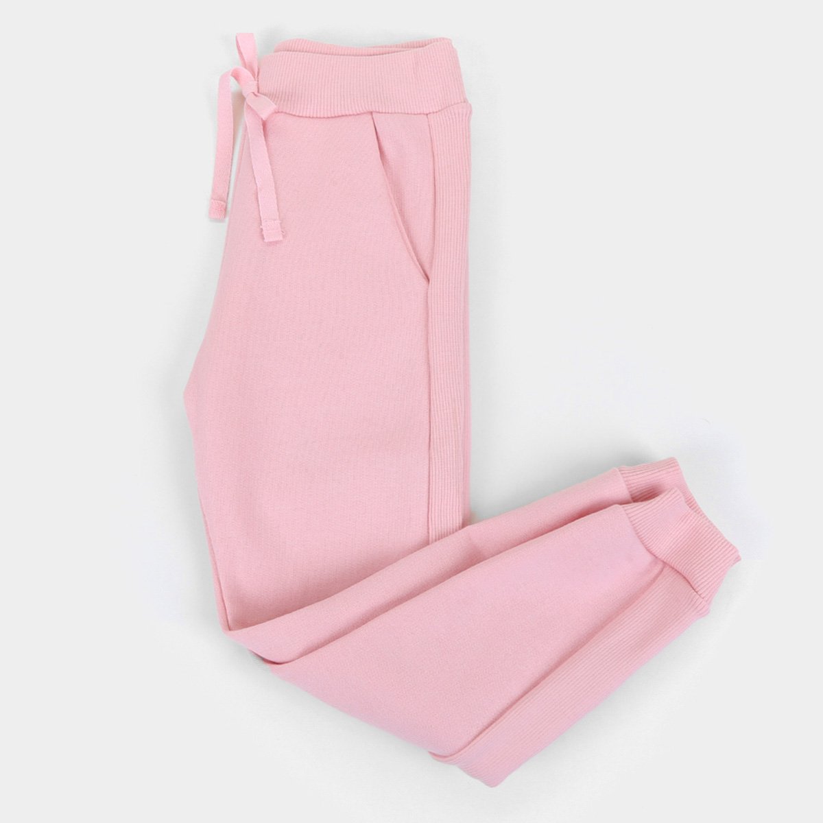 Calça Moletom Jogger Infantil Costão Confort Feminina - Rosa Menor preço em Calça Moletom Jogger Infantil Costão Confort Feminina - Rosa