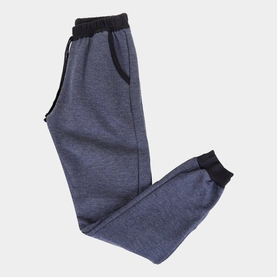 Calça Moletom Jogger Juvenil Pulla Bulla Básica Masculina - Marinho