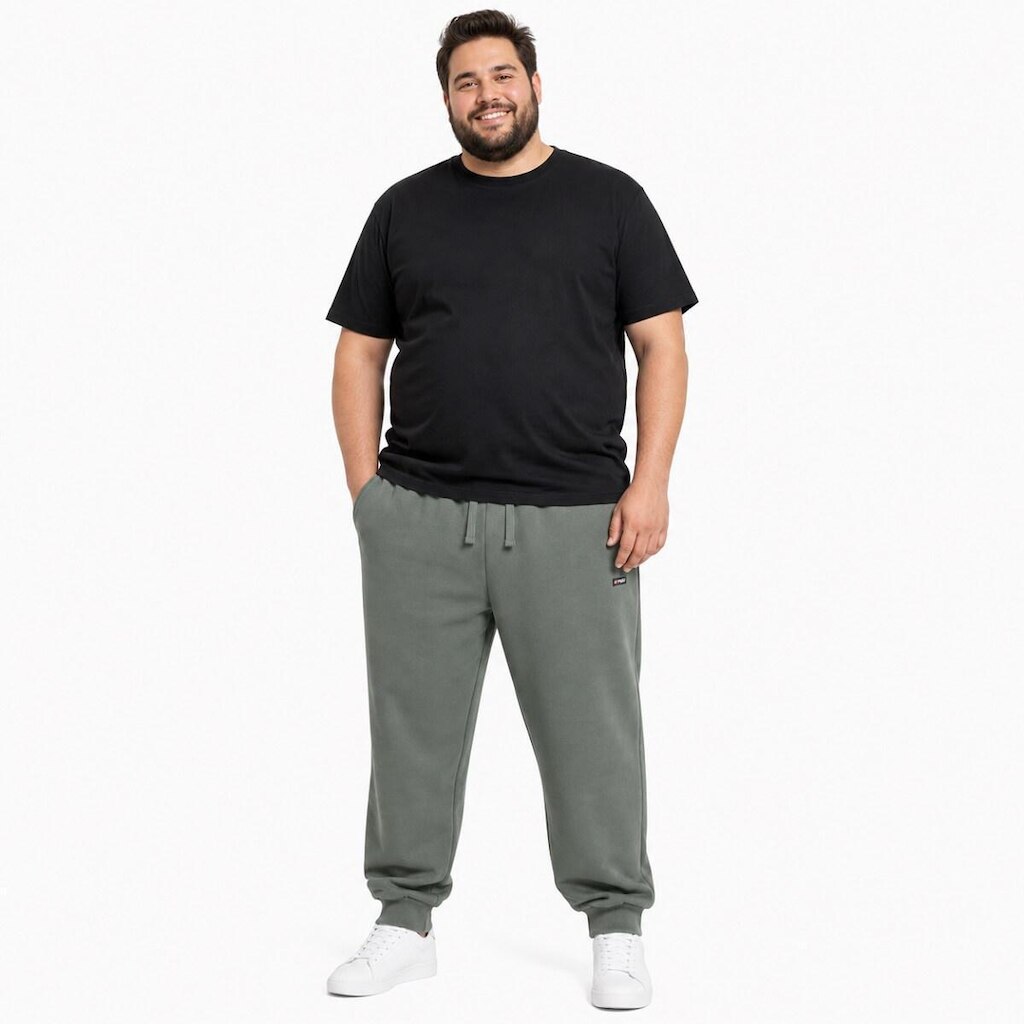 Calça Moletom Jogger Plus Size Masculina Fico 00978-013217 Verde