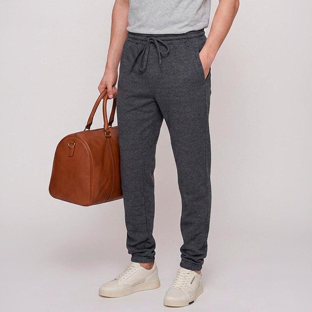 Calça Moletom Masculina Reta Conforto Cintura Elastico