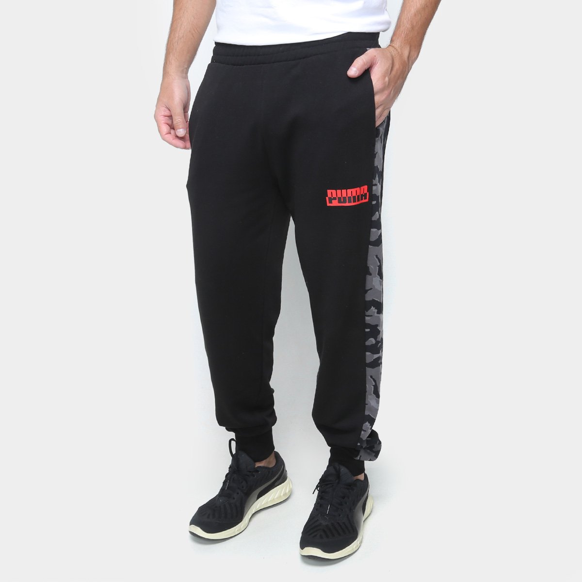 Calça Moletom Puma Core Camuflada Masculina - Preto é ruim? Calça Moletom Puma Core Camuflada Masculina - Preto é boa?