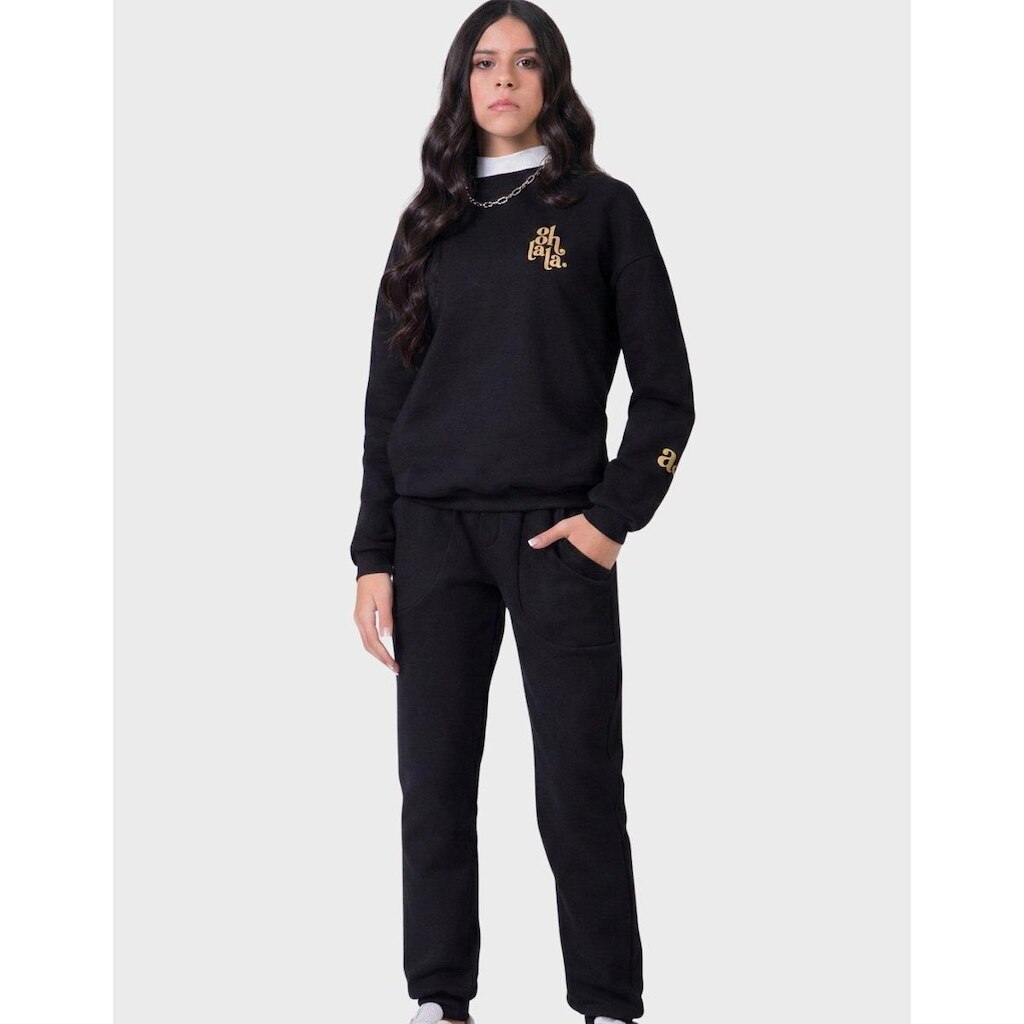 Calça Moletom Punho Bolso
