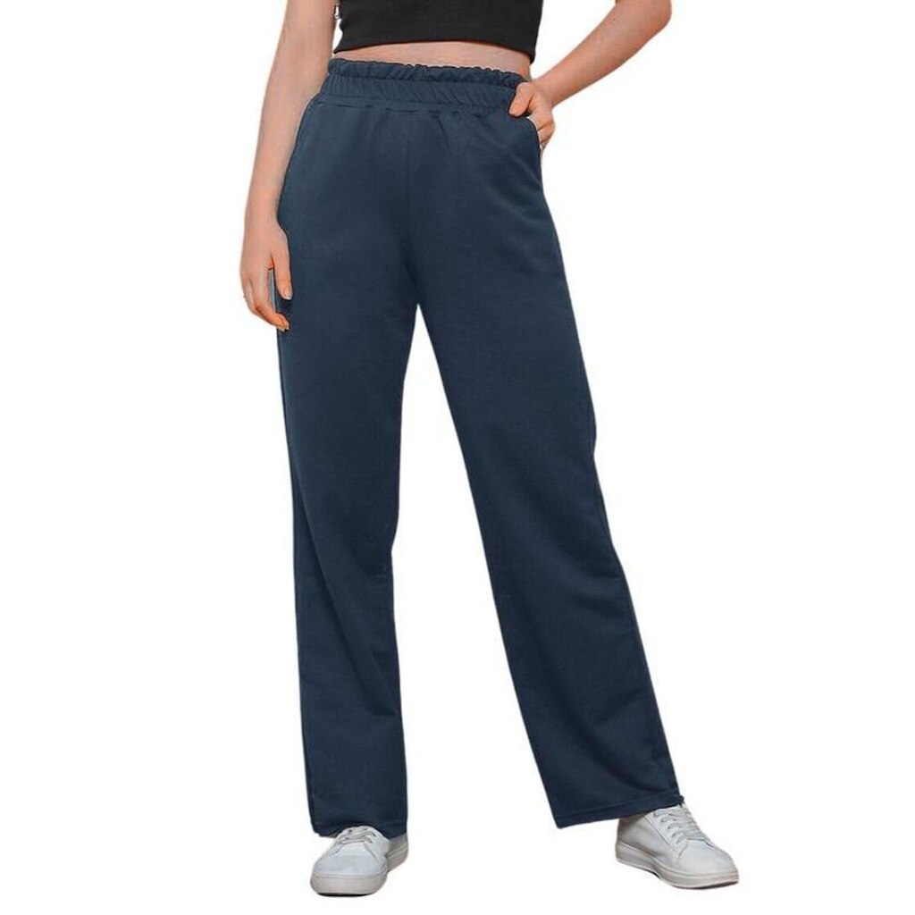 Calça Moletom Wide Leg Pantalona Feminina