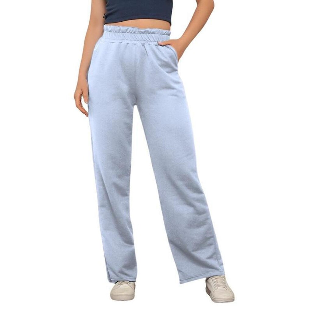 Calça Moletom Wide Leg Pantalona Feminina