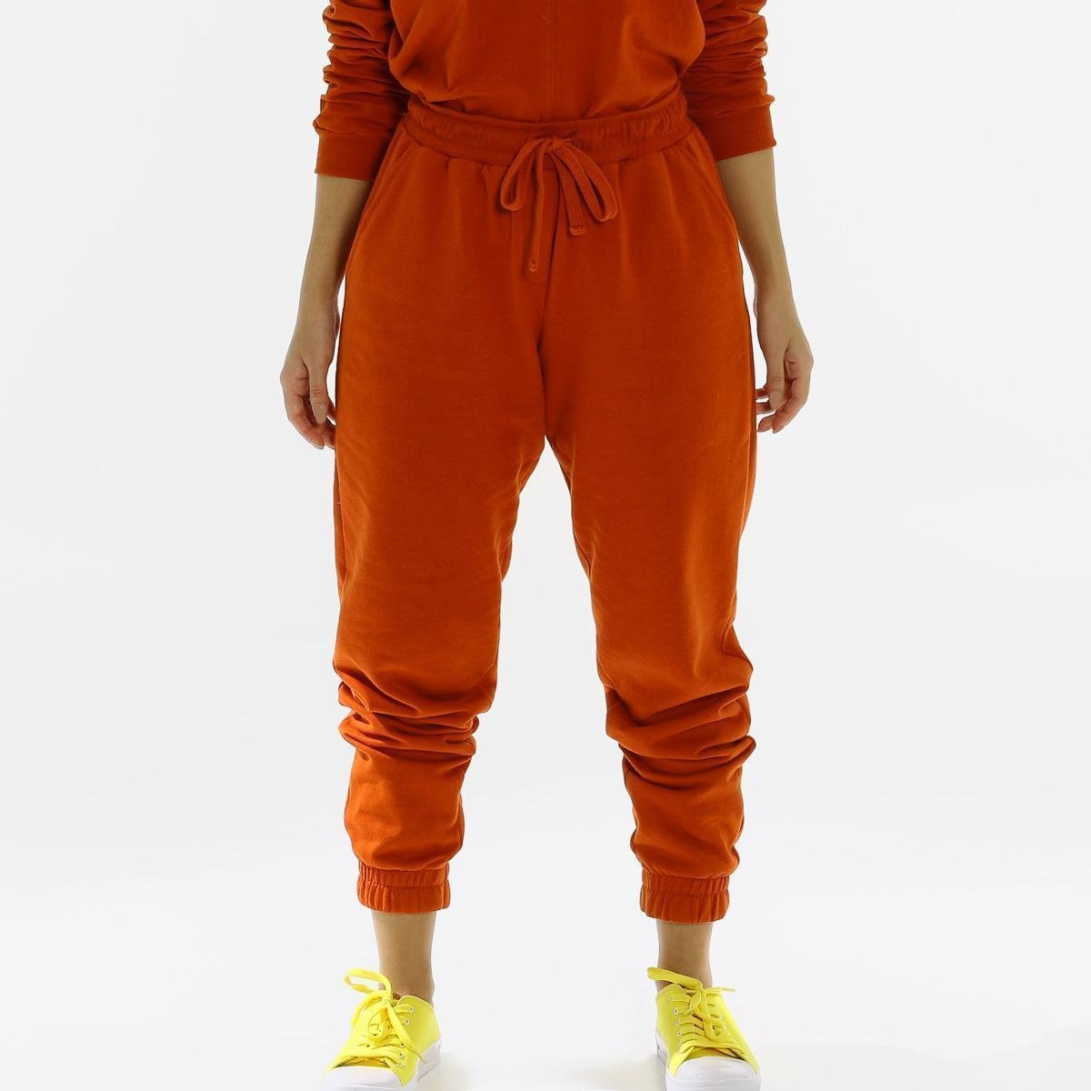 calça moletom laranja