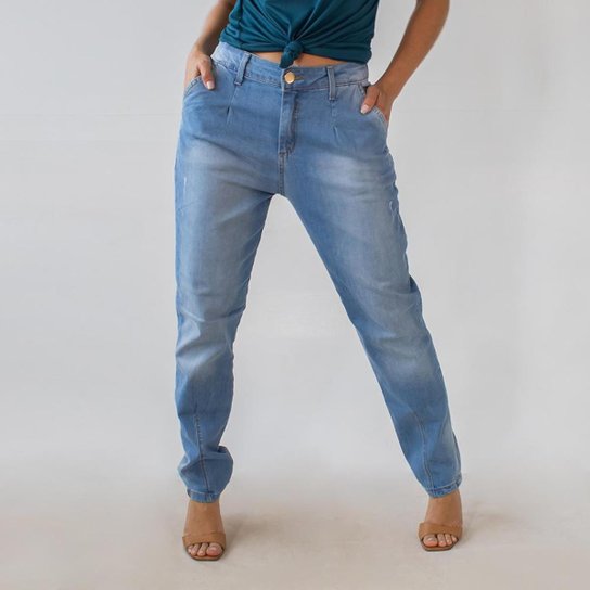 Calça Mom Jeans Feminina Cintura Alta Puídos Anticorpus - Única