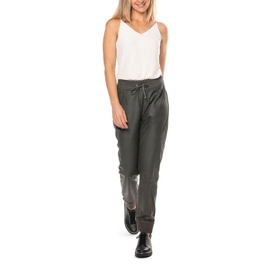 Calça Mormaii Couro De Pelica Feminina - Verde Militar