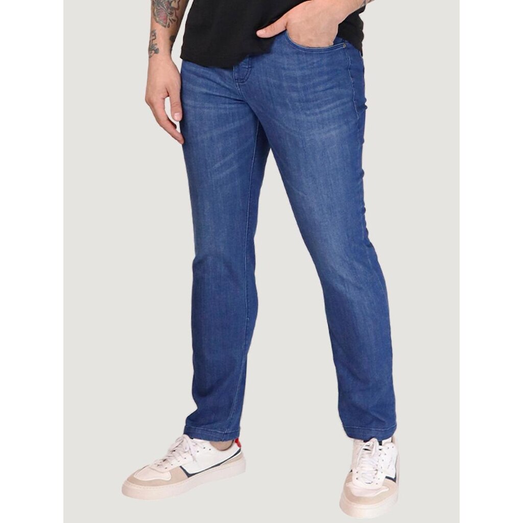 Calça Original Penguin Jeans Masculina Slim Five Pockets Azul Marinho
