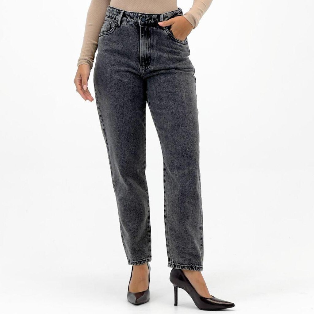 Calça Ouzzare Jeans Estonada Mom Feminina
