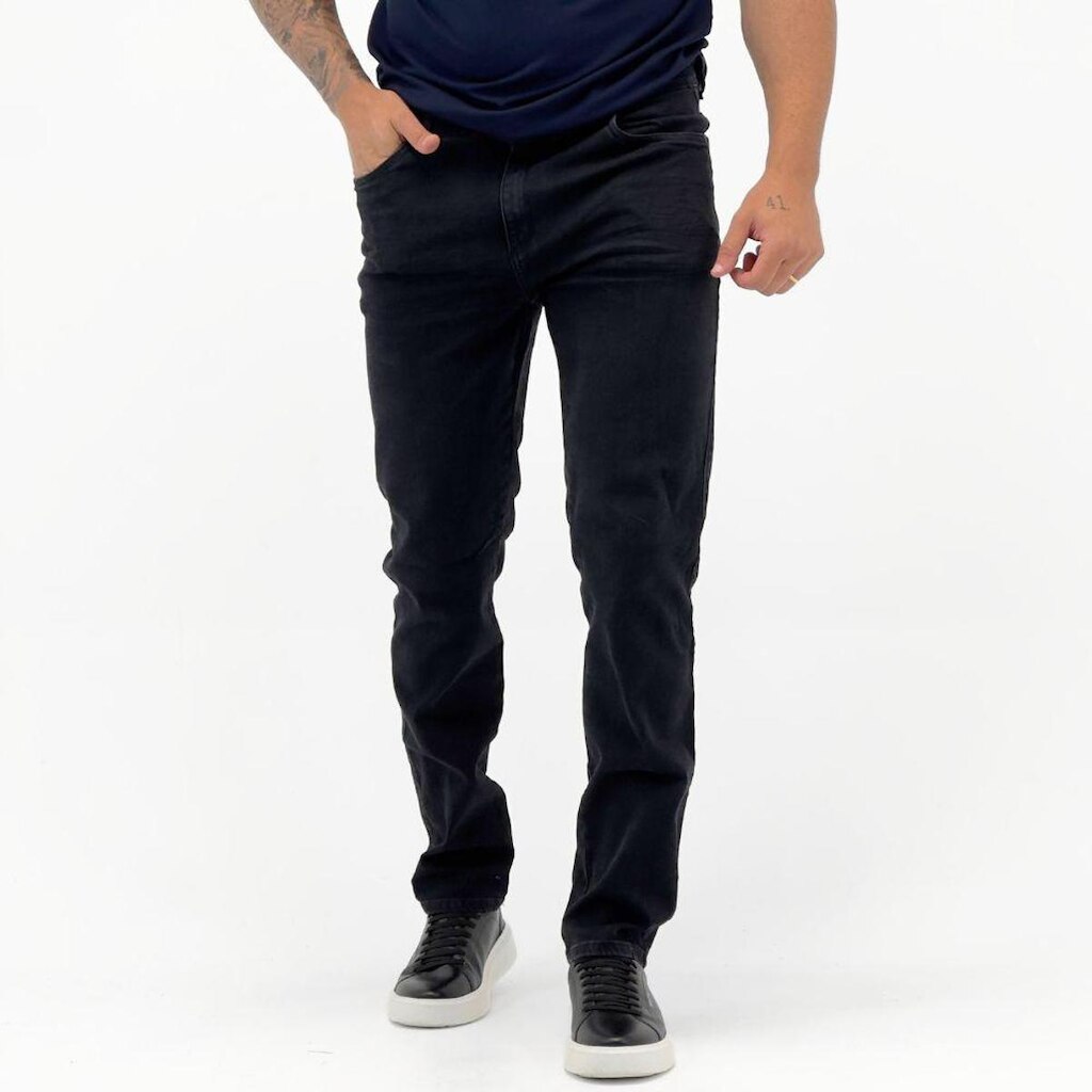 Calça Ouzzare Jeans Estonada Slim Masculina