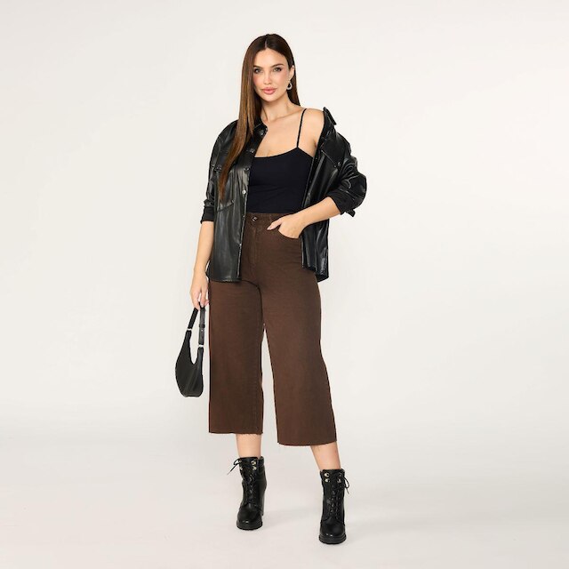 Calça Pantacourt Feminina Moda Midi Jeans Tendência Estação