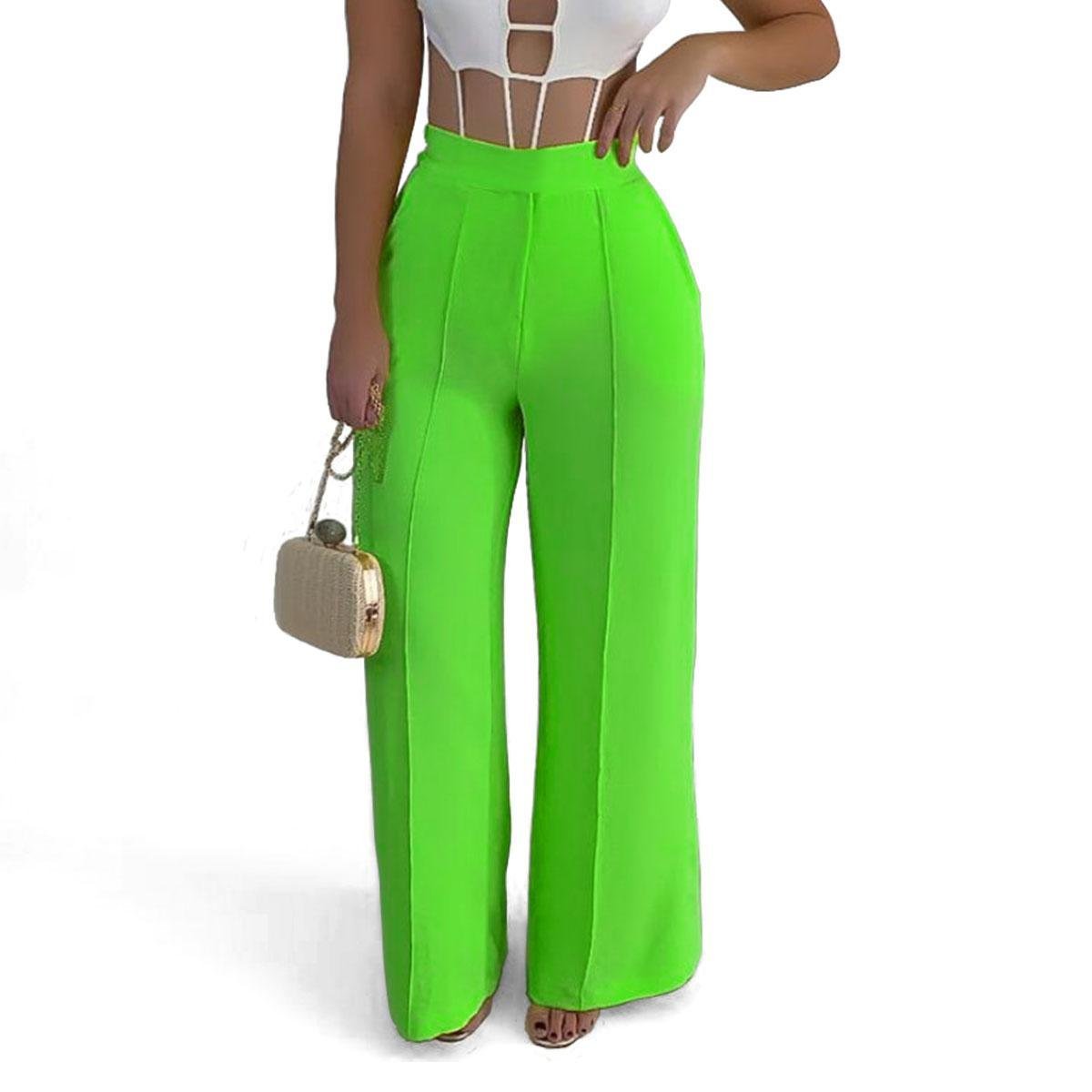 Calça Pantalona Alfaiataria Feminina Social Tecido Wide Leg Menor preço em Calça Pantalona Alfaiataria Feminina Social Tecido Wide Leg