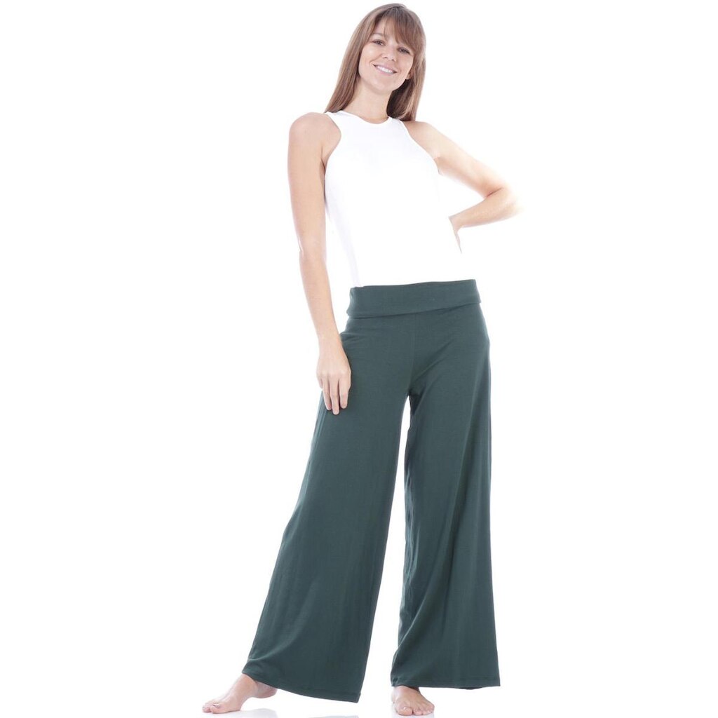 Calça Pantalona Amazonia Vital Malha Com Cós Dobrado Feminina