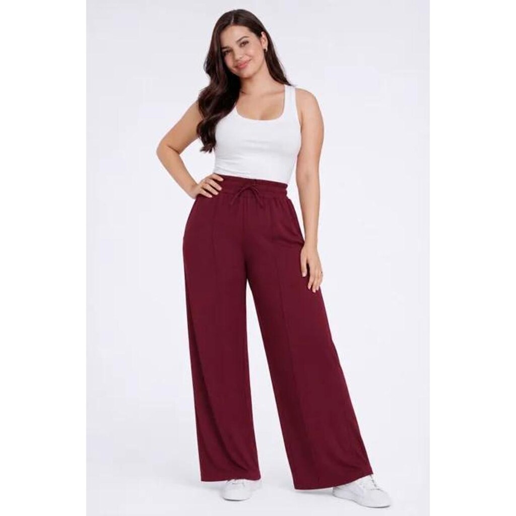 Calça Pantalona D Bell Outlet Fashion Lisa Marsala