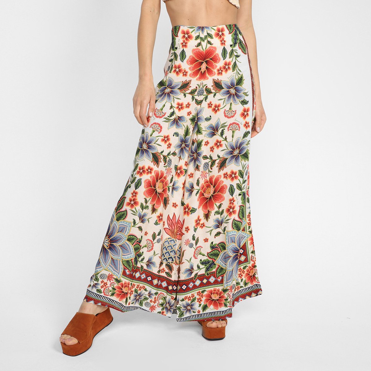 Calça Pantalona Farm Tapete De Abacaxi Cintura Alta Feminina - Estampado é ruim? Calça Pantalona Farm Tapete De Abacaxi Cintura Alta Feminina - Estampado é boa?