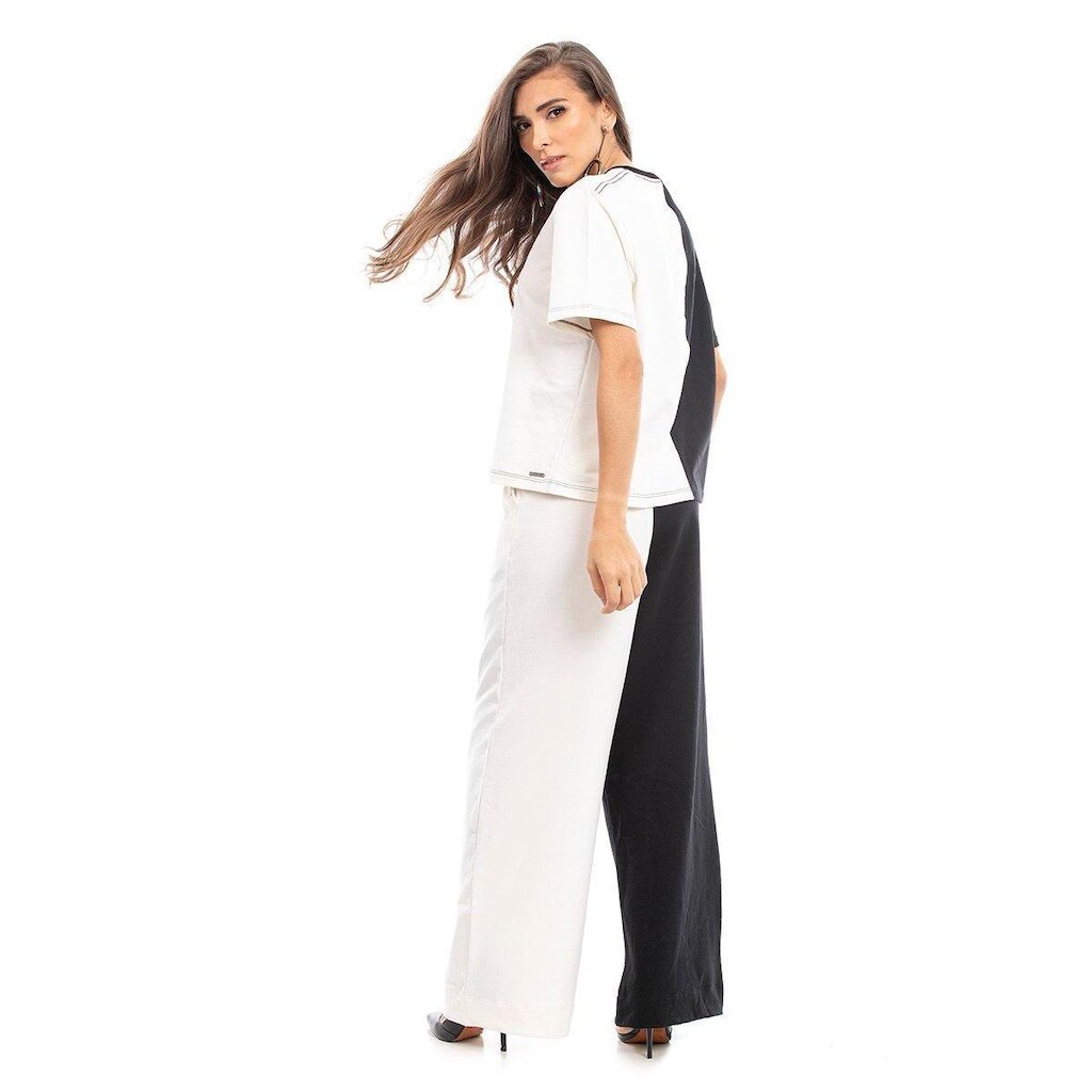 Calça Pantalona Feminina Bicolor Labrador Oficial