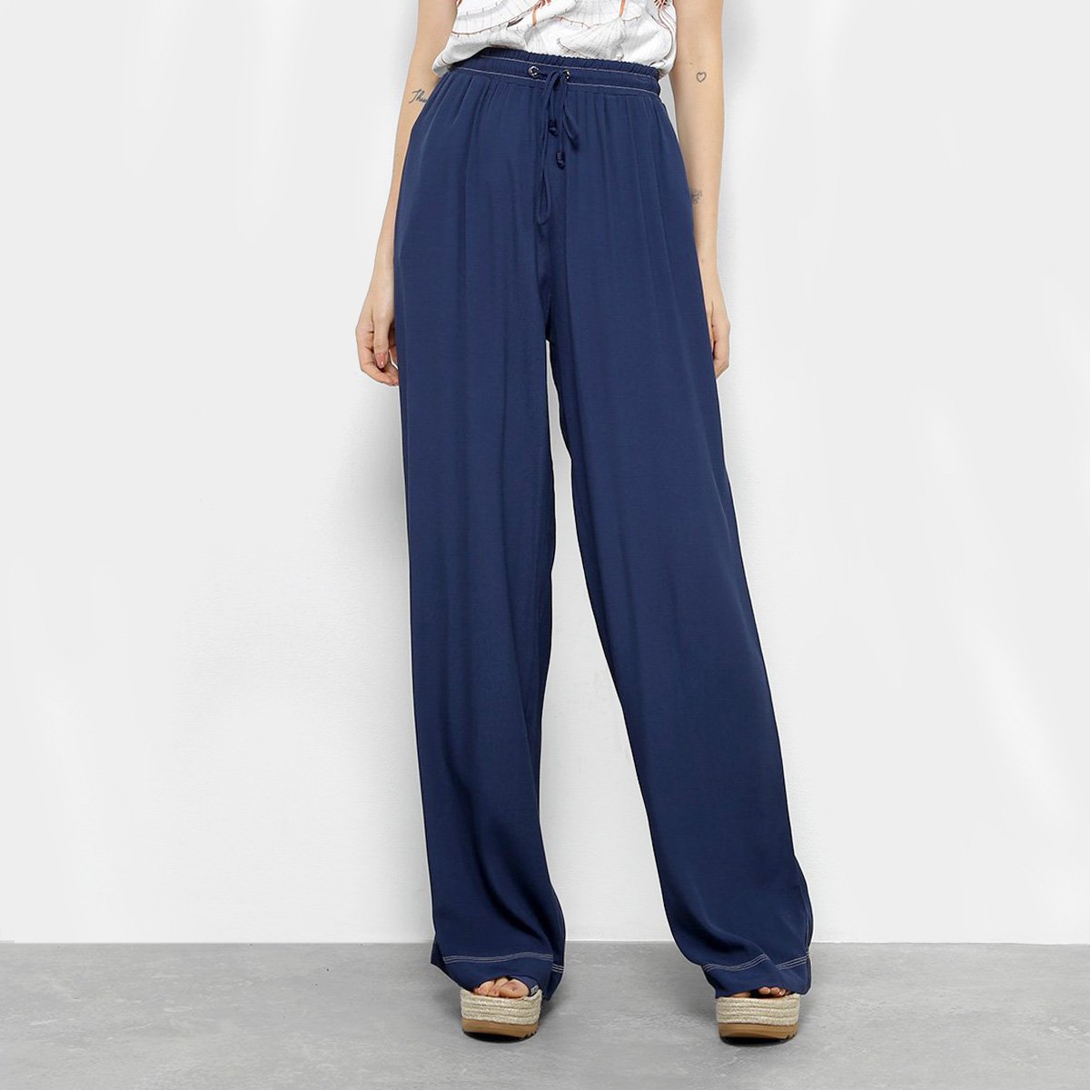 calça soltinha de malha