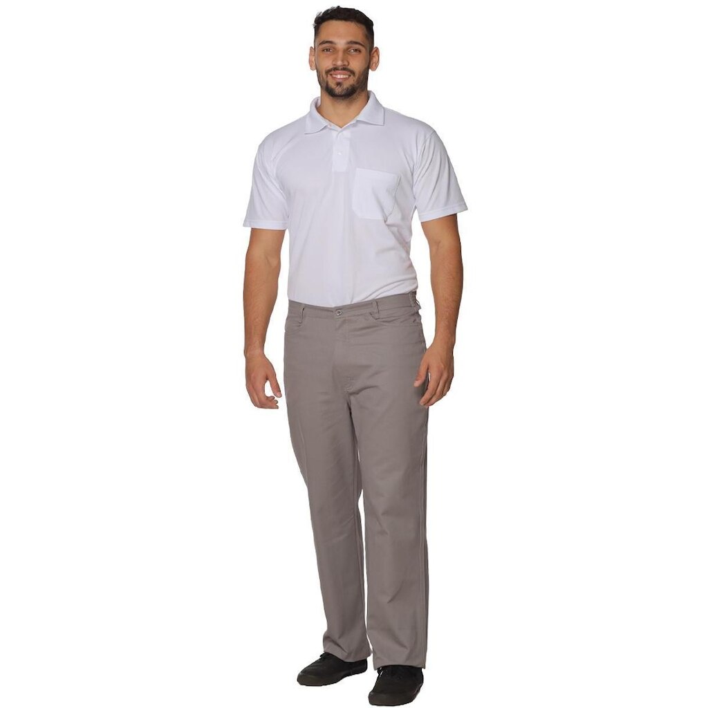Calça Profissional Operacional Masculina Brim Cós Meio Elástico
