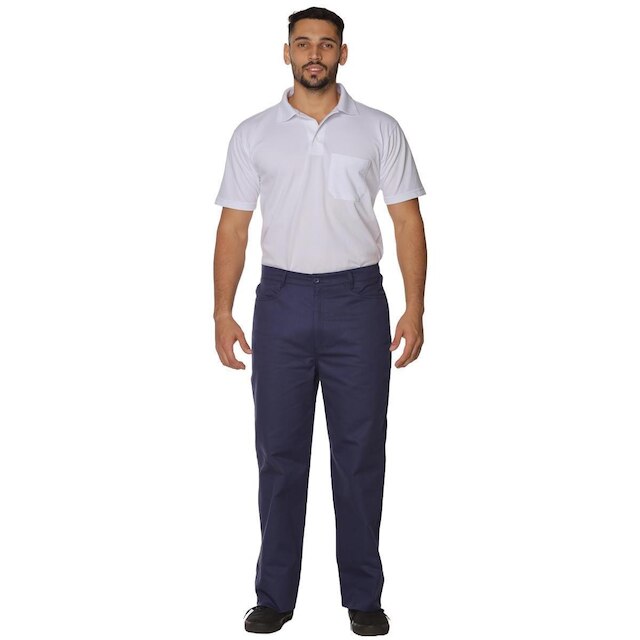 Calça Profissional Operacional Masculina Brim Cós Meio Elástico