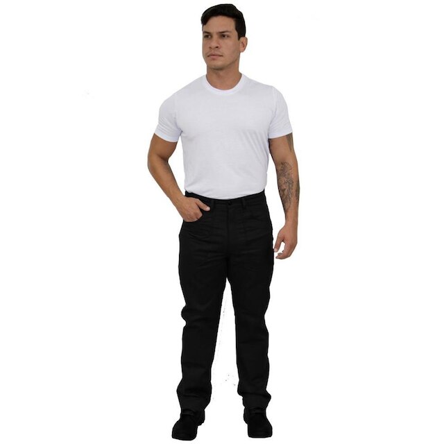 Calça Profissional Operacional Masculina Brim Cós Meio Elástico