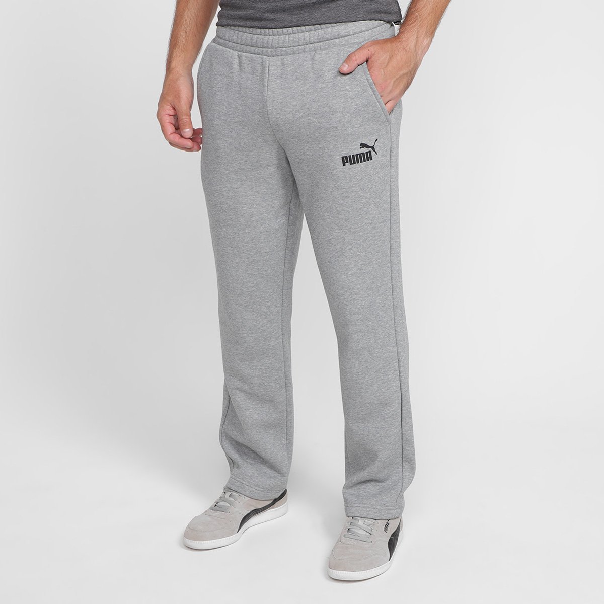 Menor preço em Calça Puma Logo Essentials Masculina - Cinza