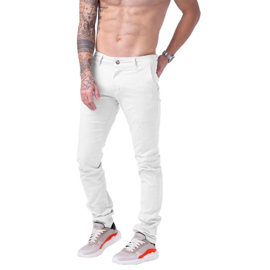 Calça Ralph Lauren Masculina de Sarja Chino Stretch Slim Fit