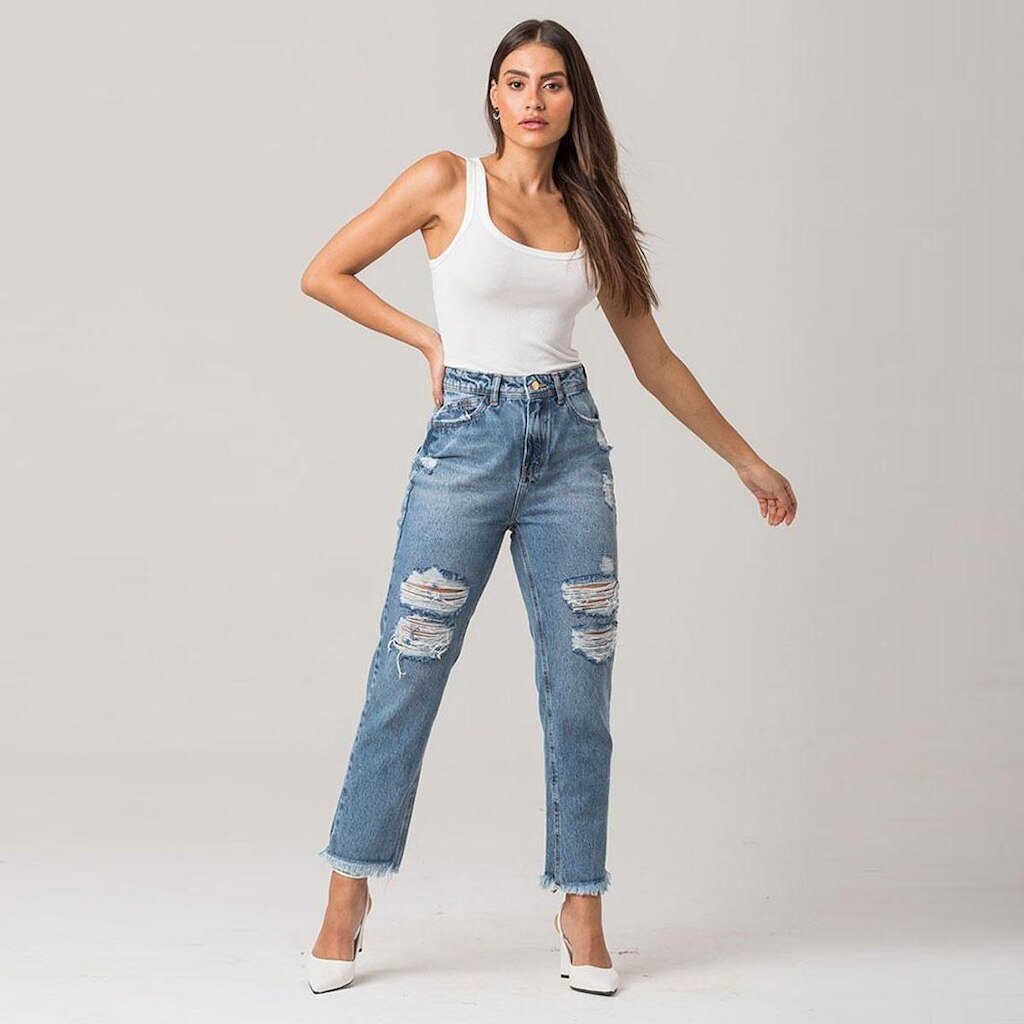 Calça Reta Jeans Disparate