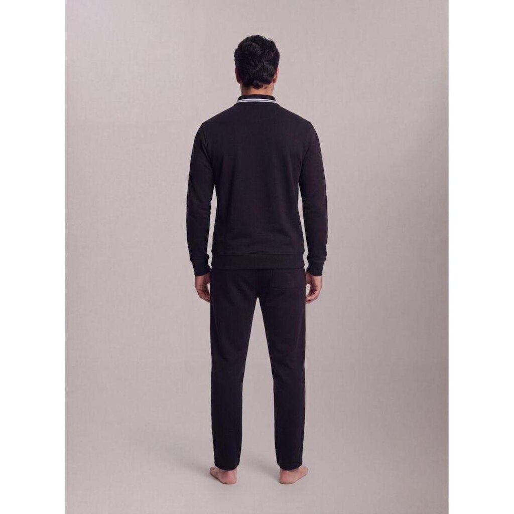 Calça Reta Masc Bolsos Moletinho - Preto