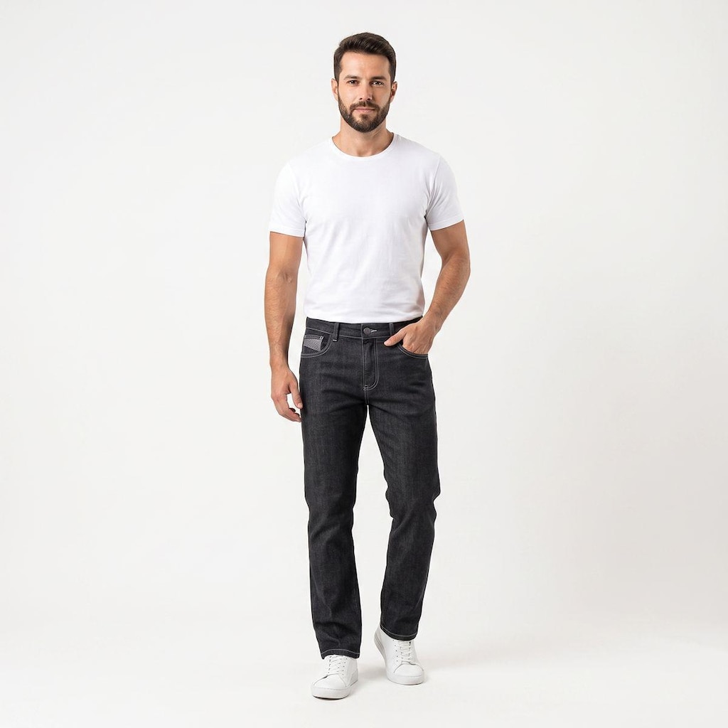 Calça Reta Masculina Ouzzare Preta ZZ70945