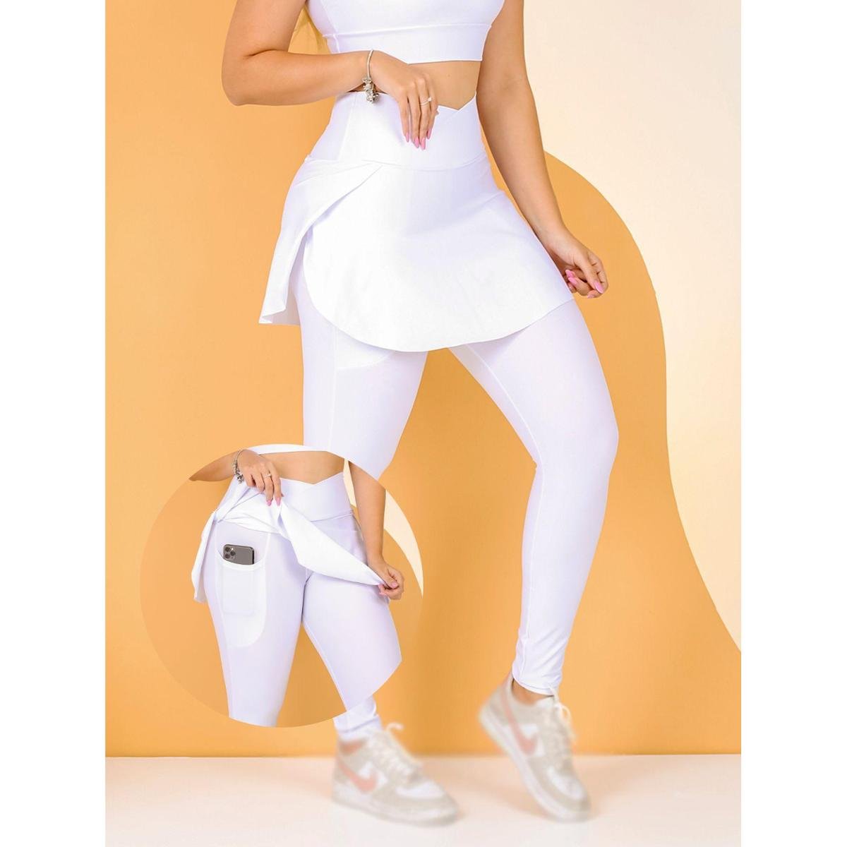 Calça Saia Fitness Roupa Para Caminhada Evangelica Saia Fitness