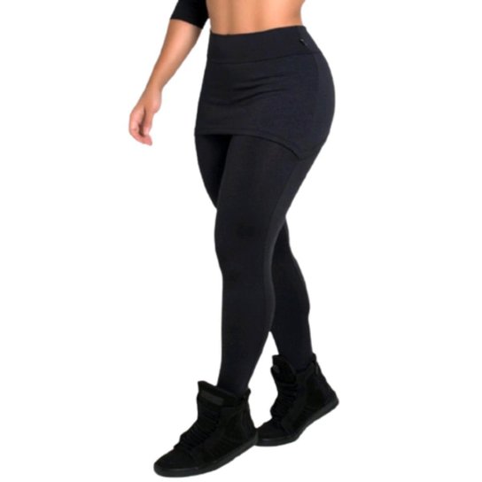 Calça Saia Legging Suplex Lisa Feminina Academia Fitness Zattini