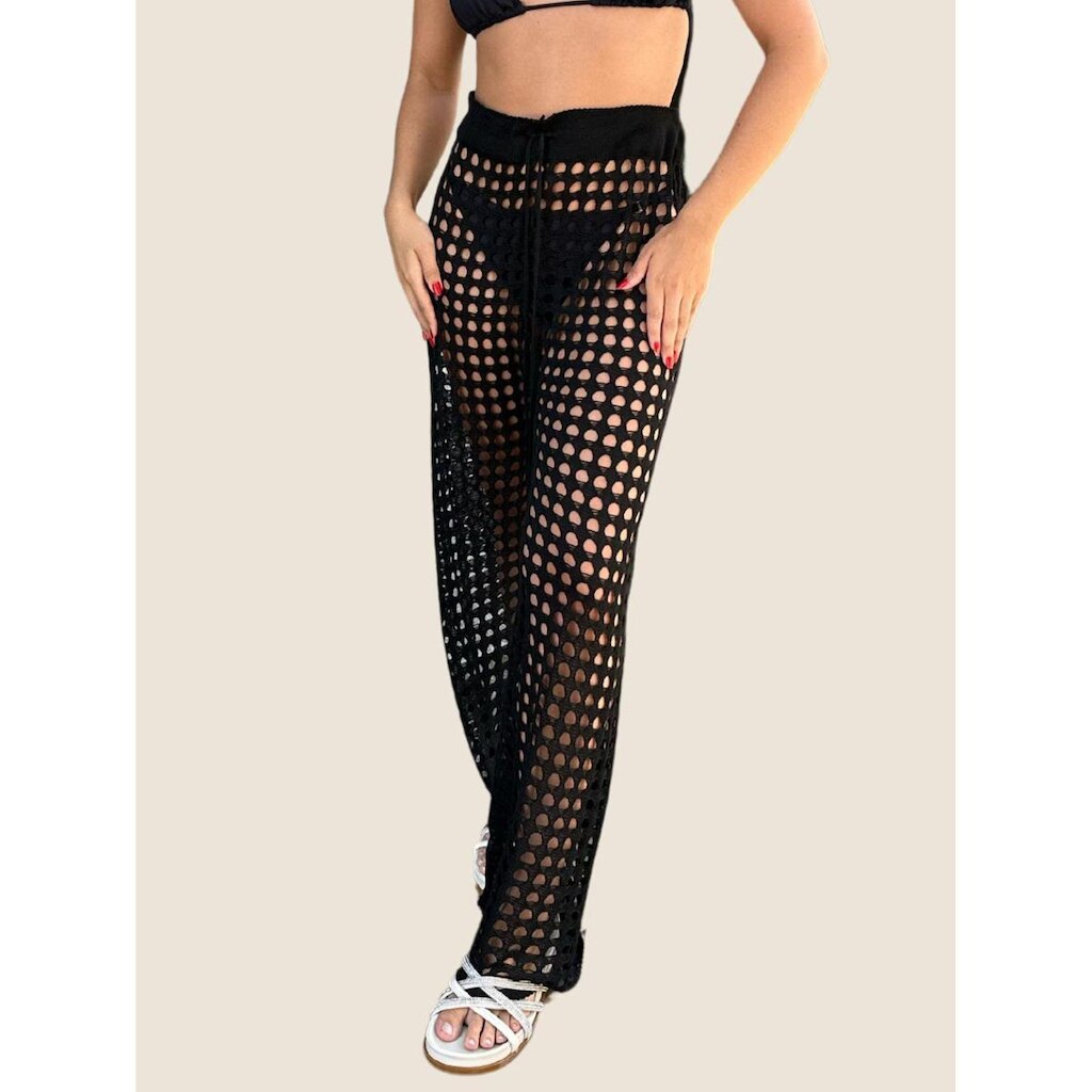 Calça Saída de Praia Feminina Tricot Flare Premium Piscina Moda Verao