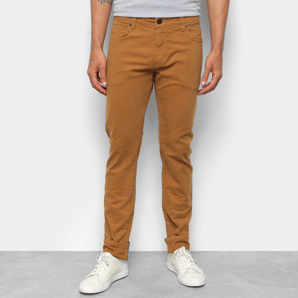 Calça Sarja Colcci Felipe Masculina - Marrom Menor preço em Calça Sarja Colcci Felipe Masculina - Marrom