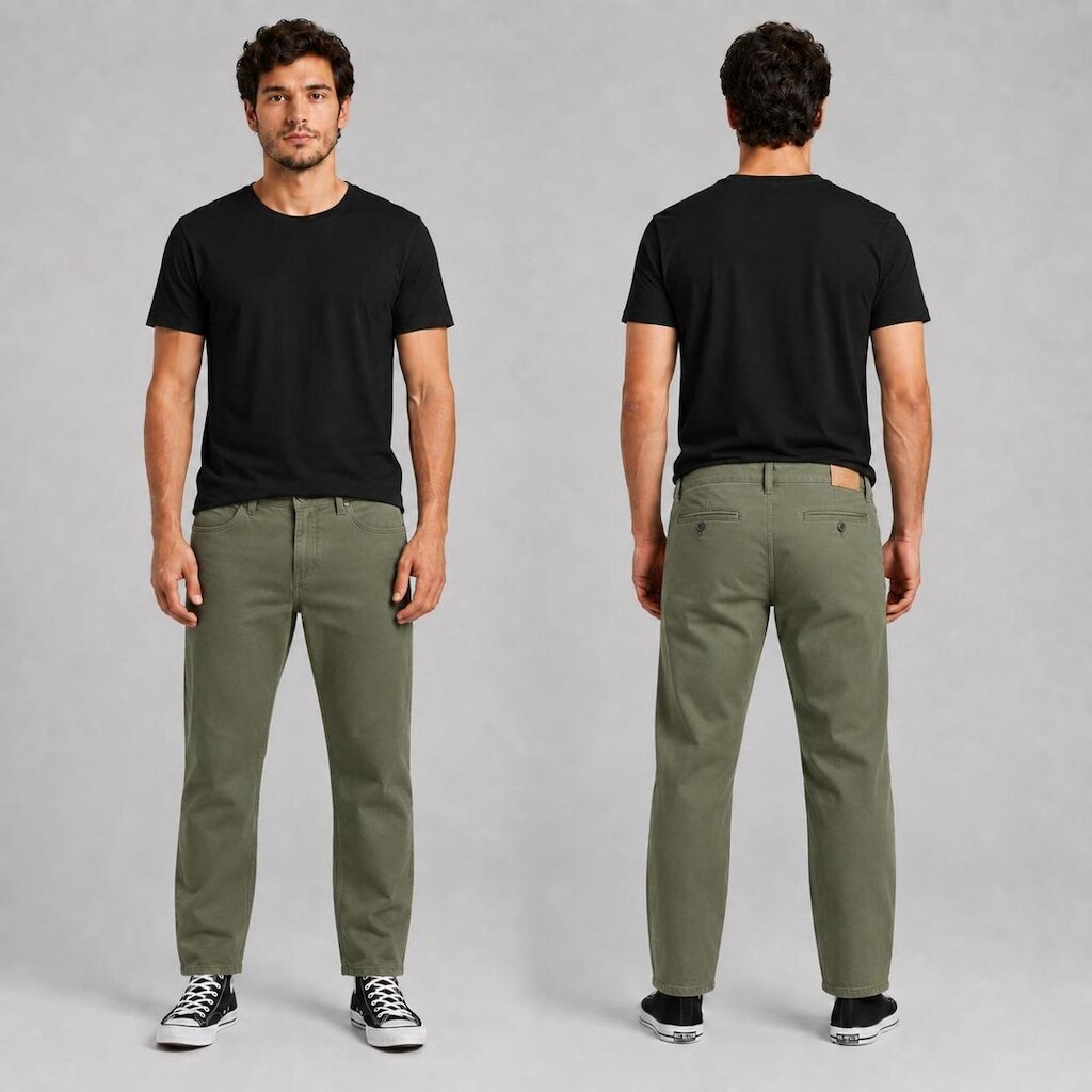 Calça sarja com elastano slim fit Vilejack