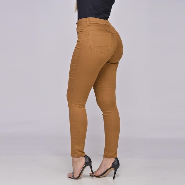 Calça Sarja Feminina Skinny Cintura Alta Elastano 7914