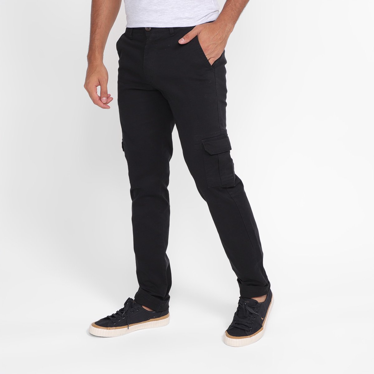 Calça Sarja Hivar Cargo Masculina - Preto é ruim? Calça Sarja Hivar Cargo Masculina - Preto é boa?