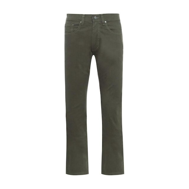 Calça Sarja Hugo Deleon Elastano 5 Bolsos Verde