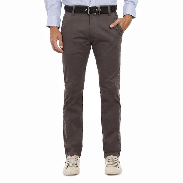 Calça Sarja Hugo Deleon Elastano Esporte Fino Grafite