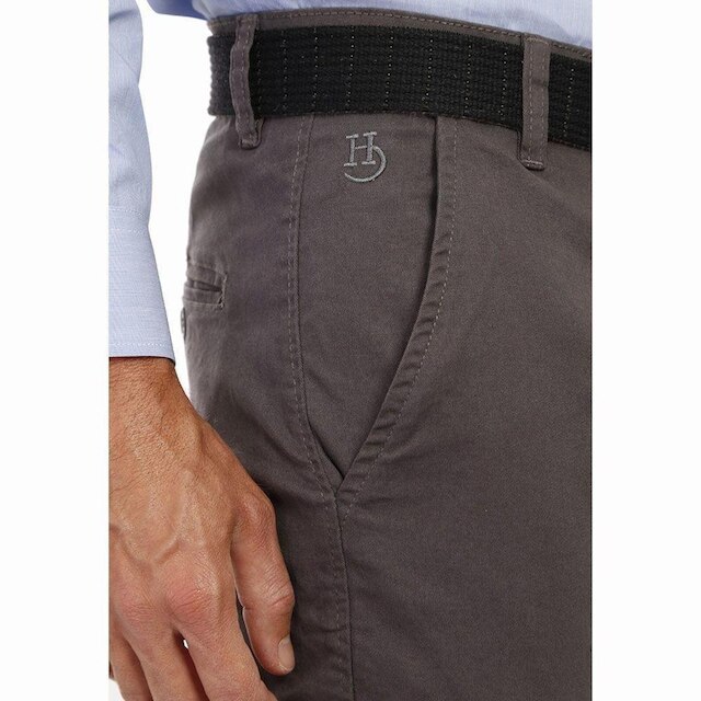Calça Sarja Hugo Deleon Elastano Esporte Fino Grafite