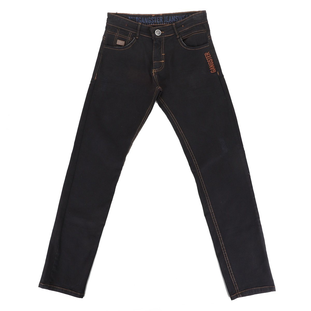 Calça Sarja Juvenil Gangster Masculina - Caramelo Menor preço em Calça Sarja Juvenil Gangster Masculina - Caramelo