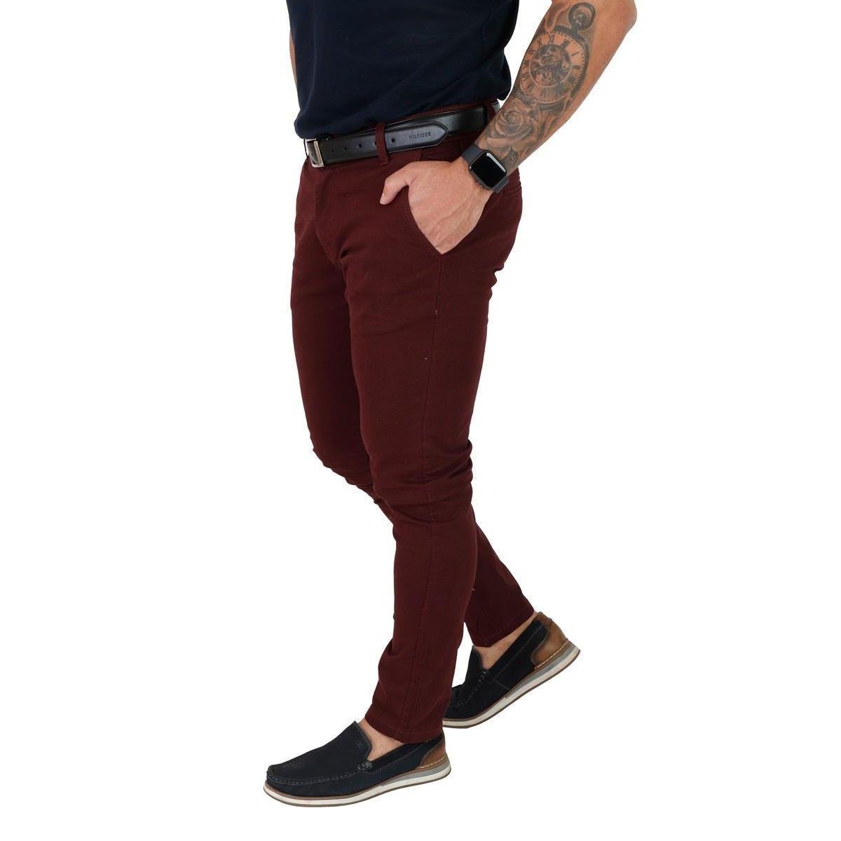 Calça Sarja Masculina Alfaiataria Skinny Slim Com Elastano - Vinho é ruim? Calça Sarja Masculina Alfaiataria Skinny Slim Com Elastano - Vinho é boa?