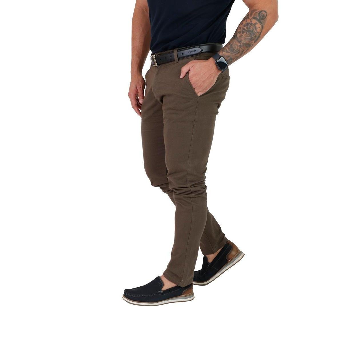 Calça Sarja Masculina Alfaiataria Skinny Slim Com Elastano - Marrom Menor preço em Calça Sarja Masculina Alfaiataria Skinny Slim Com Elastano - Marrom