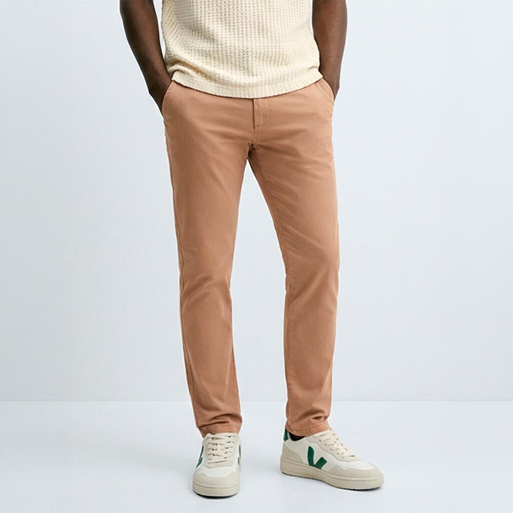 Calça Sarja Masculina Slim Fit Elastano Casual Social