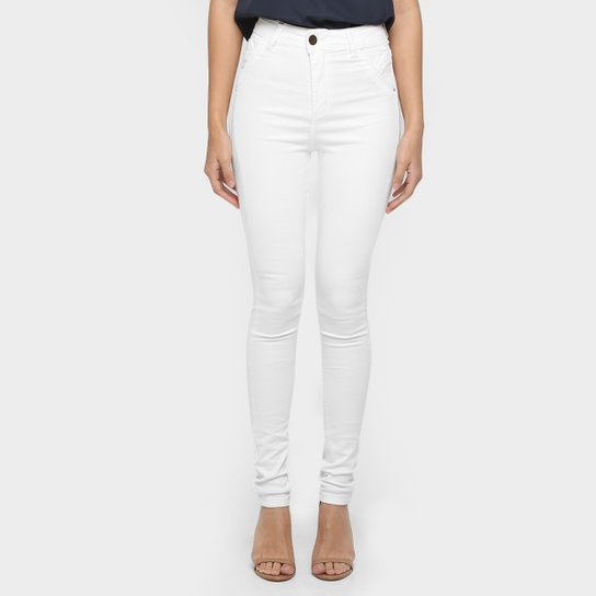 Calça Sarja Razon Hot Pants Skinny - Off White