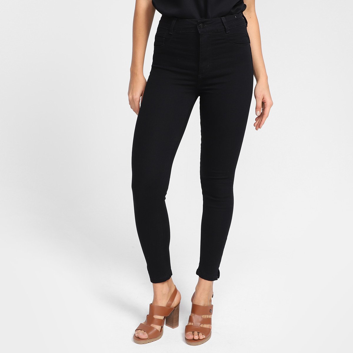 Calça Sarja Sawary Cigarrete Push Up Feminina - Preto Menor preço em Calça Sarja Sawary Cigarrete Push Up Feminina - Preto