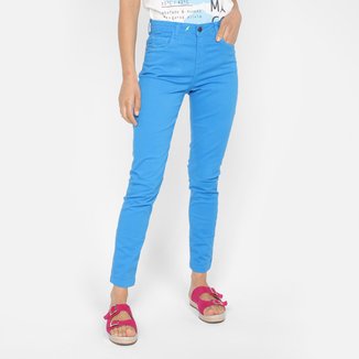 Calça Sarja Skinny Cantão Color Basic Cintura Média Feminina