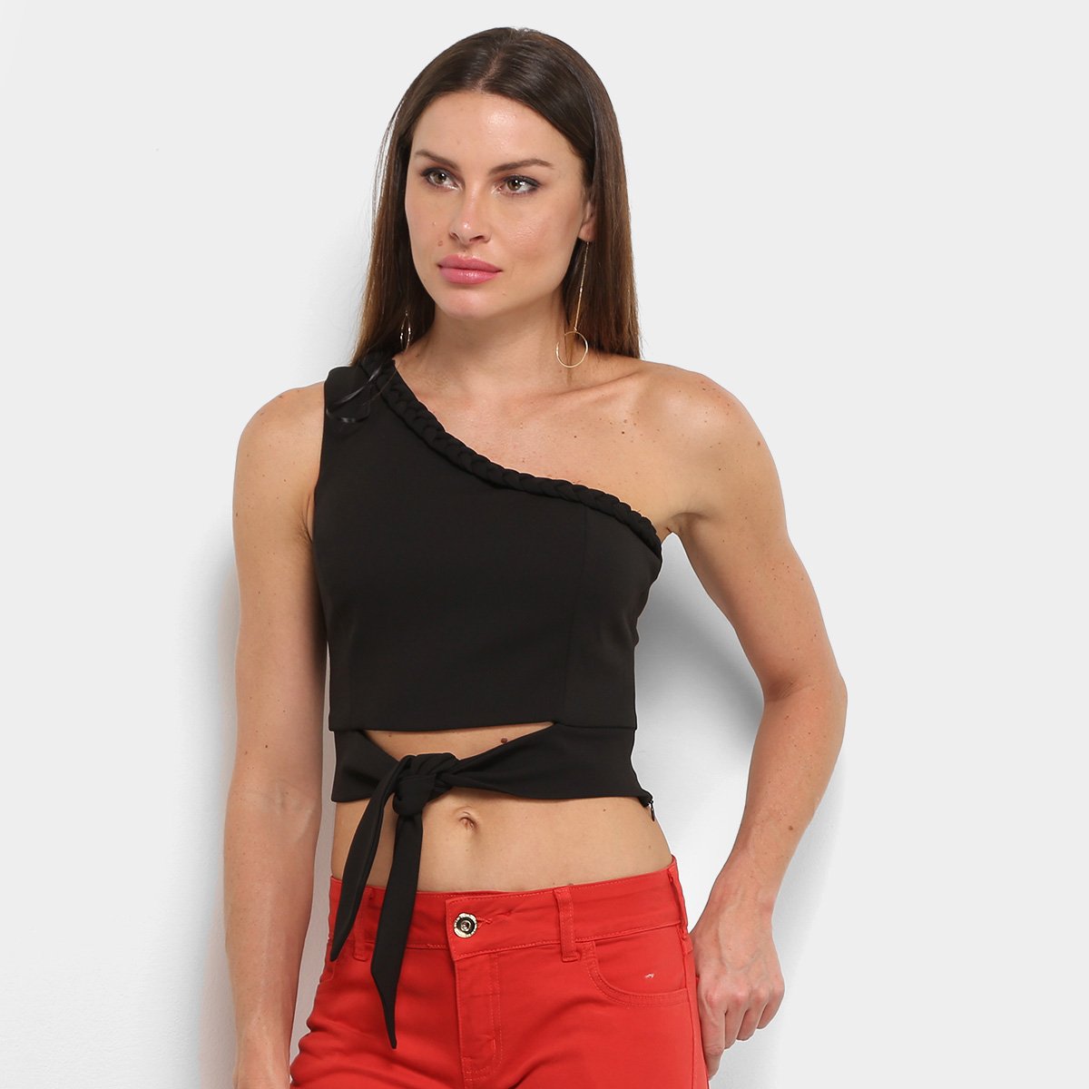 Calça Sarja Skinny Colcci Fátima Feminina - Vermelho Menor preço em Calça Sarja Skinny Colcci Fátima Feminina - Vermelho