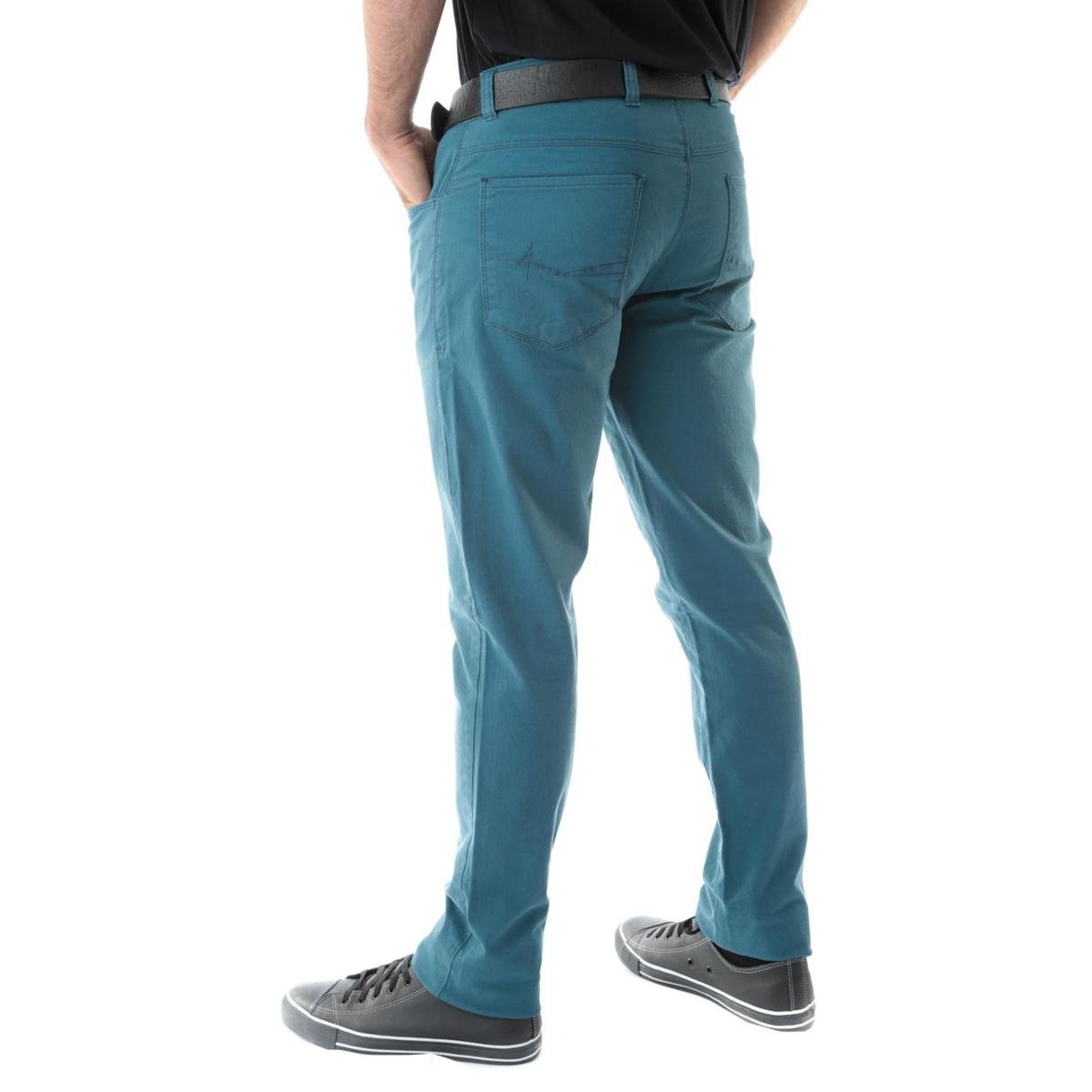 calça de sarja masculina azul marinho