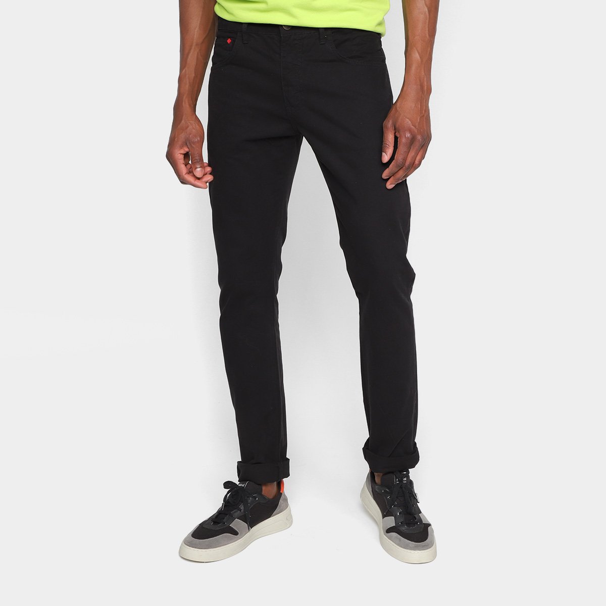 Calça Sarja Slim Forum Paul Slim Masculina - Preto Menor preço em Calça Sarja Slim Forum Paul Slim Masculina - Preto